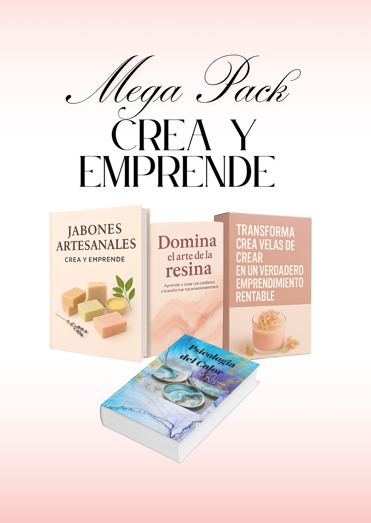 MEGA PACK CREA Y EMPRENDE (RESINA, VELAS, JABONES)